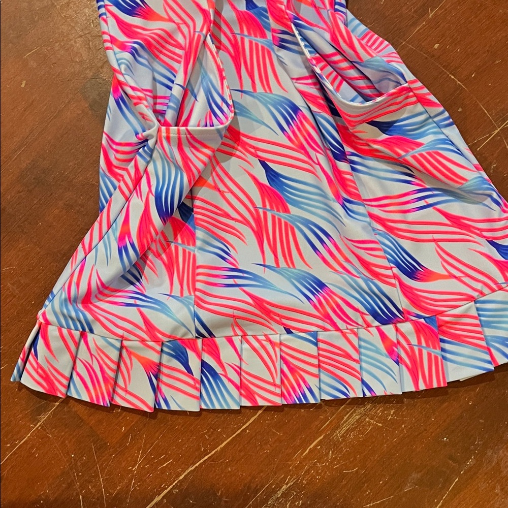 Tzu Tzu Vibrant Pink and Blue Dress - Picture 5 of 12